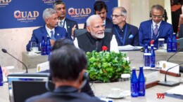 Delaware: Prime Minister Narendra Modi during the QUAD summit in Delaware on Sunday September 22, 2024. External Affairs Minister S. Jaishankar, also present. (Photo: IANS)