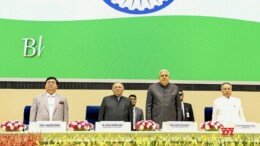 New Delhi: Vice President Jagdeep Dhankhar attends the culmination of the Silver Jubilee celebrations of the Maharaja Agrasen Technical Education Society (MATES) at Vigyan Bhawan in New Delhi on Sunday, November 10, 2024. (Photo: IANS)