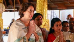 Wayanad: Congress General Secretary Priyanka Gandhi visits and offers prayer at the Thirunelli Temple in Wayanad, Kerala, on Sunday, November 10, 2024. (Photo: IANS)