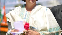 Wayanad: Congress General Secretary Priyanka Gandhi attends an election rally ahead of Wayanad by-polls elections at Mananthavady in Wayanad district on Sunday November 10, 2024. (Photo: IANS)