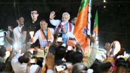 Ranchi: Prime Minister Narendra Modi holds a road show in Ranchi on Sunday, November 10, 2024. (Photo: IANS)