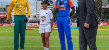 Gqeberha: India's captain Suryakumar Yadav and South Africa's captain Aiden Markram during the toss before the start of the second T20 cricket match between India and South Africa at St George's Oval in Port Elizabeth, Gqeberha, on Sunday, November 10, 2024. (Photo: IANS/@BCCI)