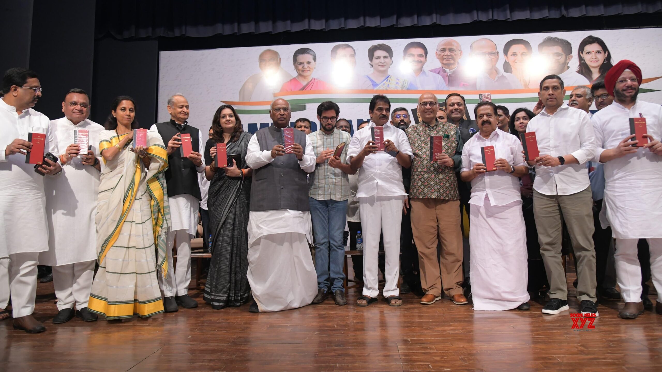 Mumbai: Congress President Mallikarjun Kharge attends the Samvidhan Bachao Sammelan #Gallery