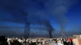 Lebanon: Smoke rises following Israeli airstrikes in Beirut's southern suburb, Lebanon, on Sept. 28, 2024. Israel launched fresh attacks on targets in Beirut's southern suburb of Dahieh early Saturday, saying it was targeting Hezbollah weapons stored under civilian buildings. (IANS/Xinhua)