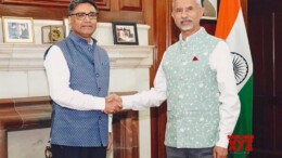 New Delhi : External Affairs Minister S Jaishankar congratulates former Ambassador of India to the People’s Republic of China Vikram Misri for assuming charge as the new Foreign Secretary, in New Delhi on Monday, July 15, 2024. (Photo: IANS/@DrSJaishankar)